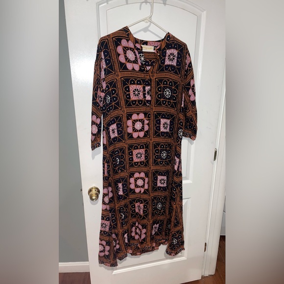 New! Natalie Martin Isobel Multicolor Paterned Midi Dress 🌸 Small - Picture 6 of 11